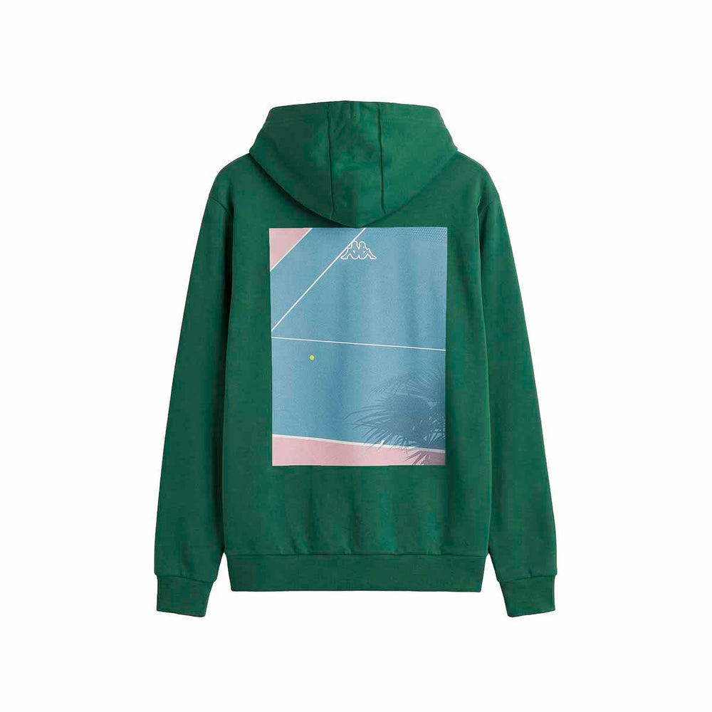 Sweat à capuche blanc à bandes latérales griffées Kappa pas cher Sweat à capuche blanc à bandes latérales griffées Kappa pas cher