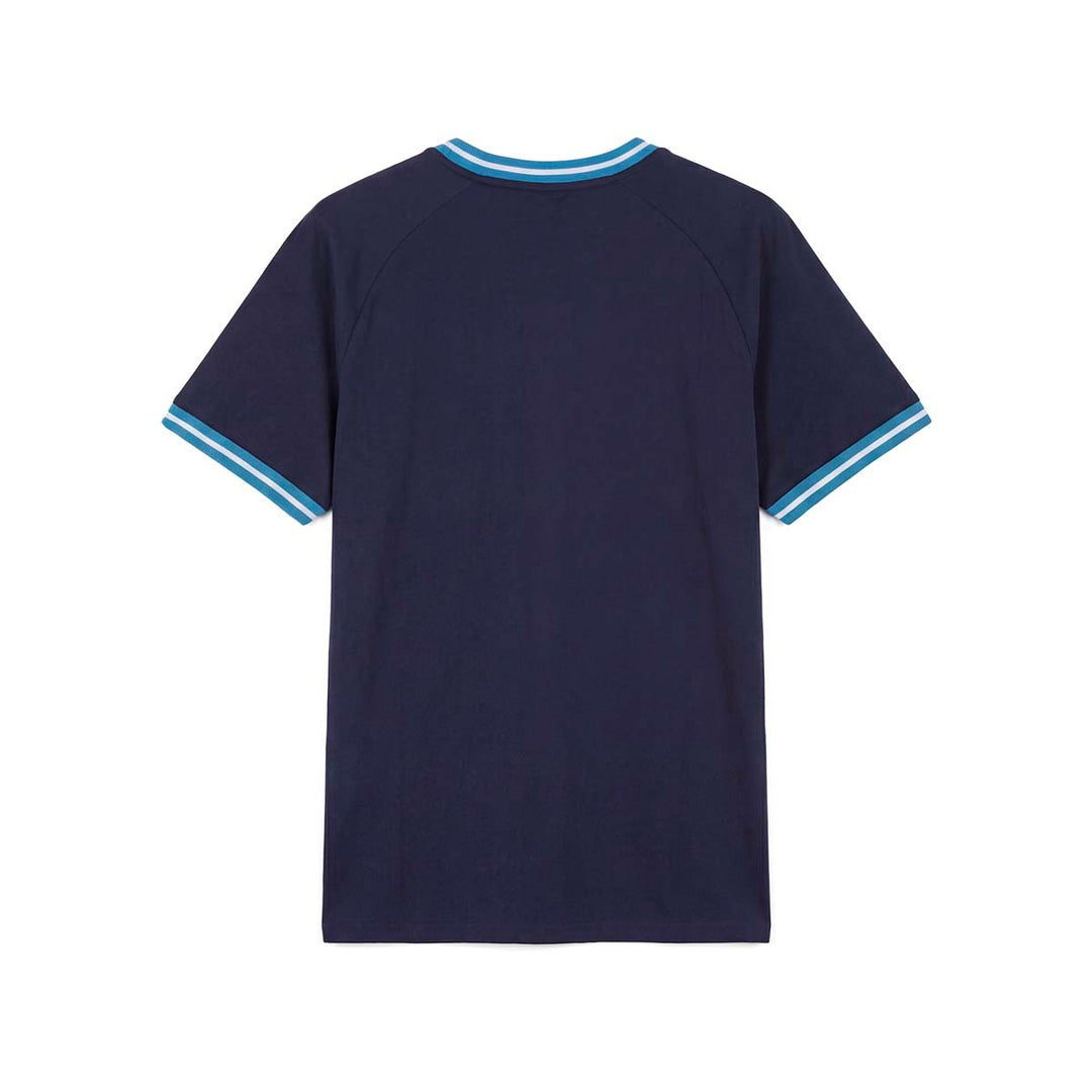 T-Shirt Iblaz Bleu Homme main