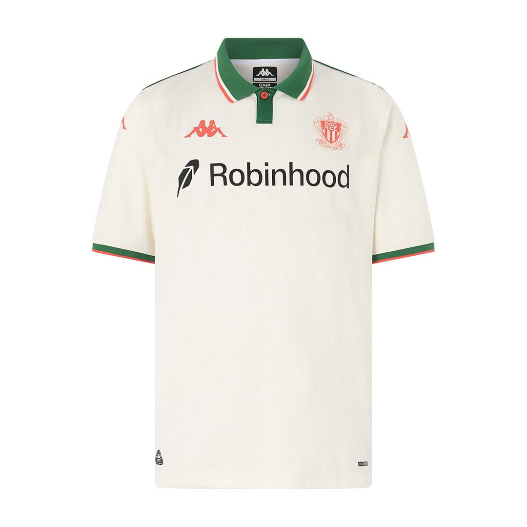 Maillot Kombat Away OGC Nice 25/26 Blanc Enfant main