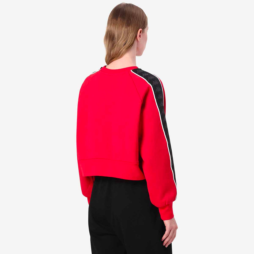 Sweatshirt 222 Banda Marbella 2 Rouge Femme main