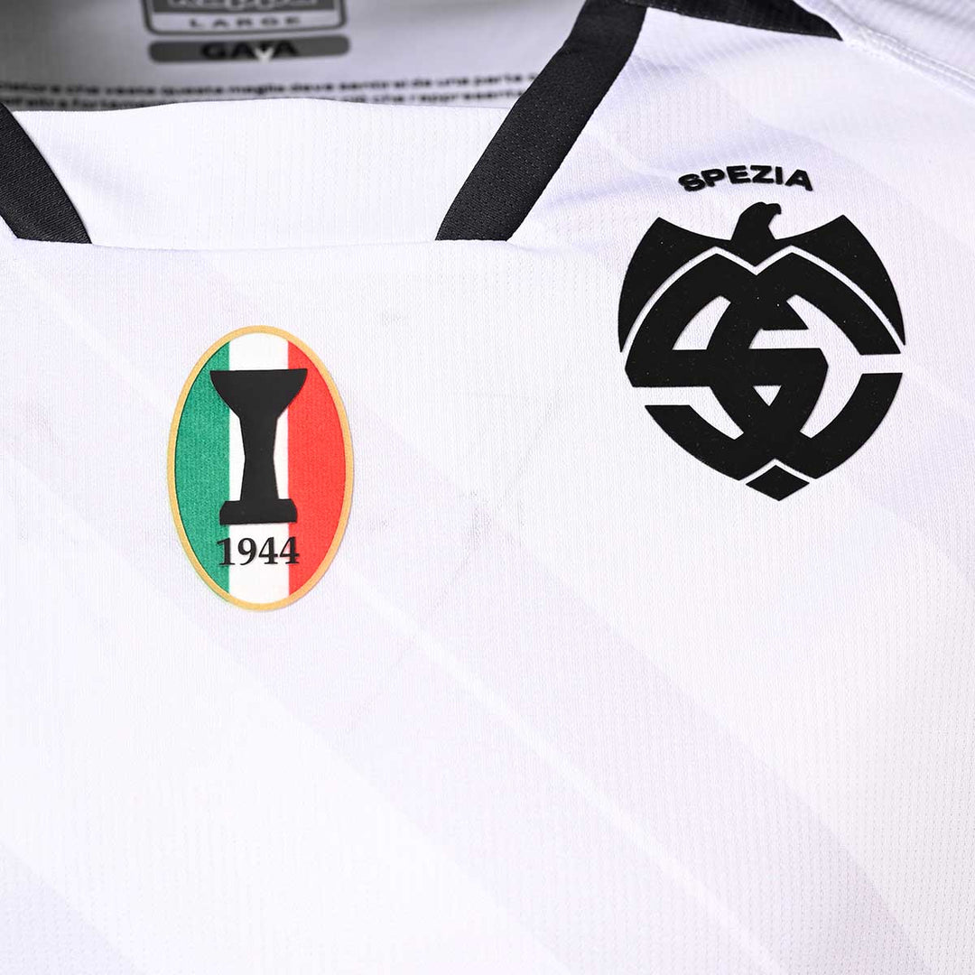 Maillot Kombat Home Spezia 23/24 Blanc Homme main