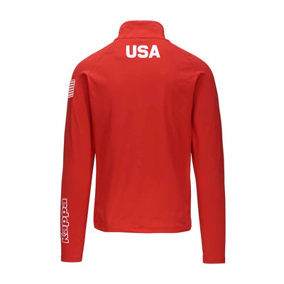 Sweatshirt 6Cento 687BK US Ski Team Rouge Unisexe