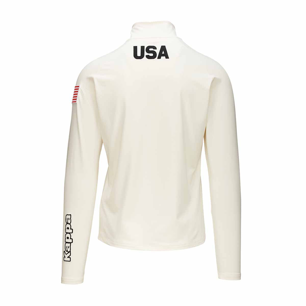 Sweatshirt 6Cento 687BK US Ski Team Blanc Unisexe