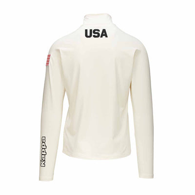 Sweatshirt 6Cento 687BK US Ski Team Blanc Unisexe