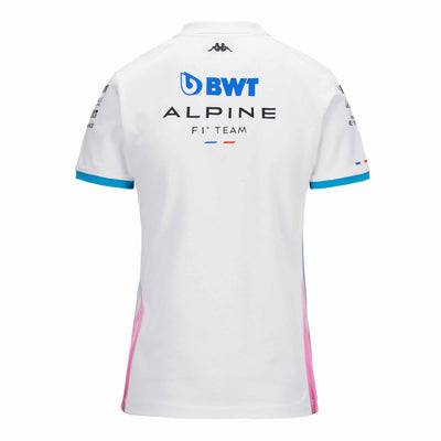Polo Adrew BWT Alpine F1 Team 2024 Blanc Femme
