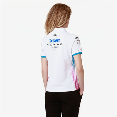 Polo Adrew BWT Alpine F1 Team 2024 Blanc Femme