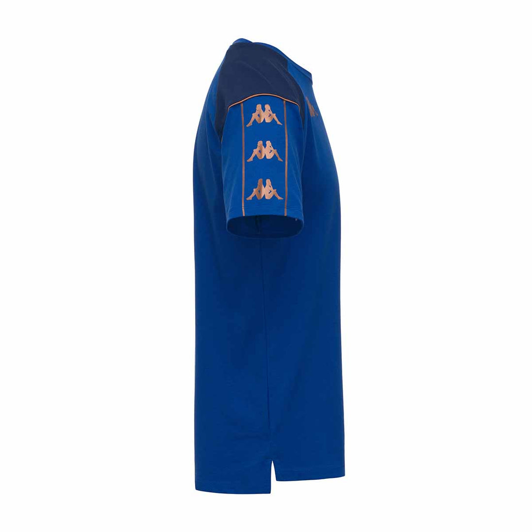 T-Shirt Mavio Bleu Homme main