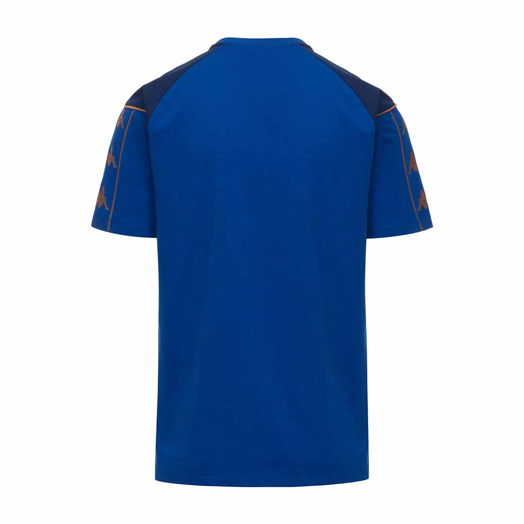 T-Shirt Mavio Bleu Homme main
