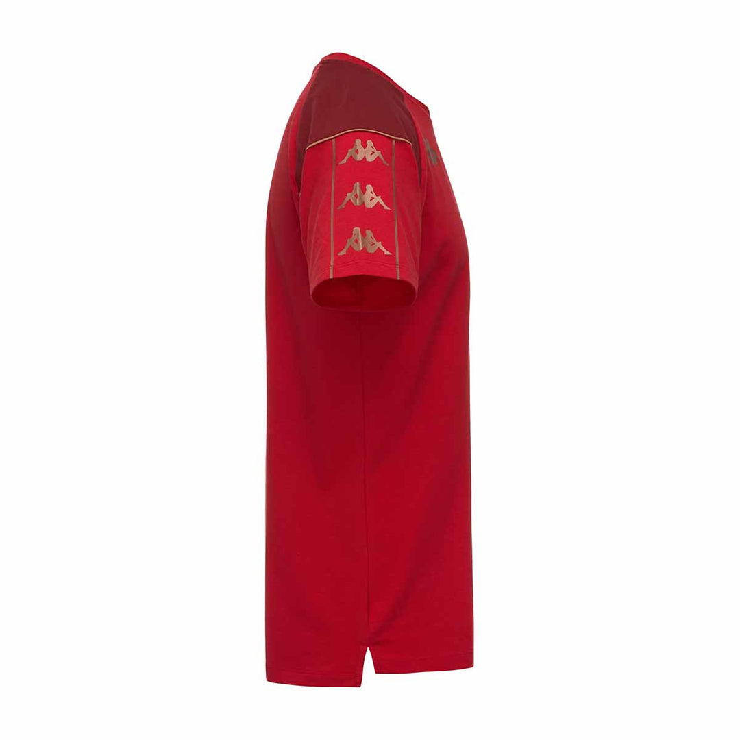 T-Shirt Mavio Rouge Homme main