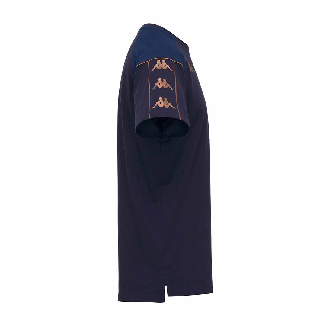 T-Shirt Mavio Bleu Homme main