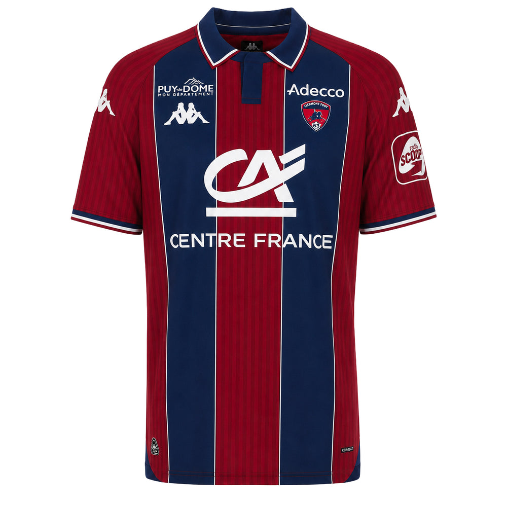 Maillot Kombat Home Clermont Foot 63 26/27 Rouge Homme 02