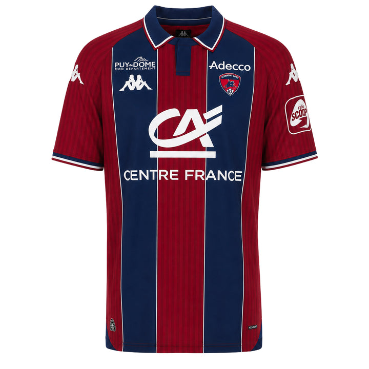 Maillot Kombat Home Clermont Foot 63 26/27 Rouge Homme 1