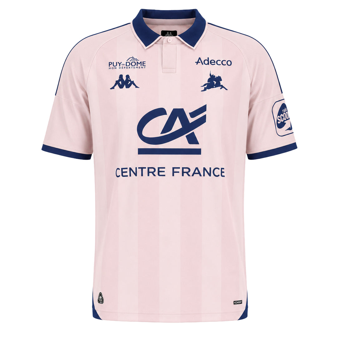 Maillot 222 Banda Kombat Away Clermont Foot 63 26/27 Rose Homme main