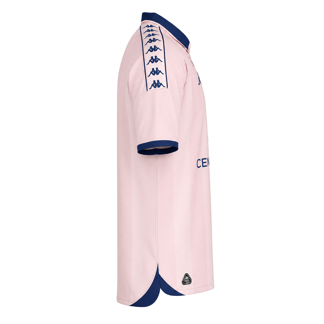 Maillot 222 Banda Kombat Away Clermont Foot 63 26/27 Rose Homme main