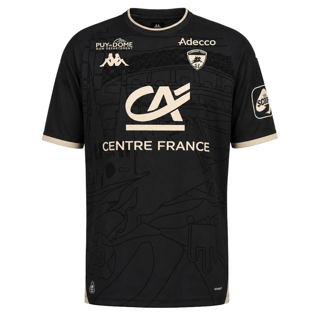 Maillot Kombat Third Clermont Foot 63 26/27 Gris Homme 00