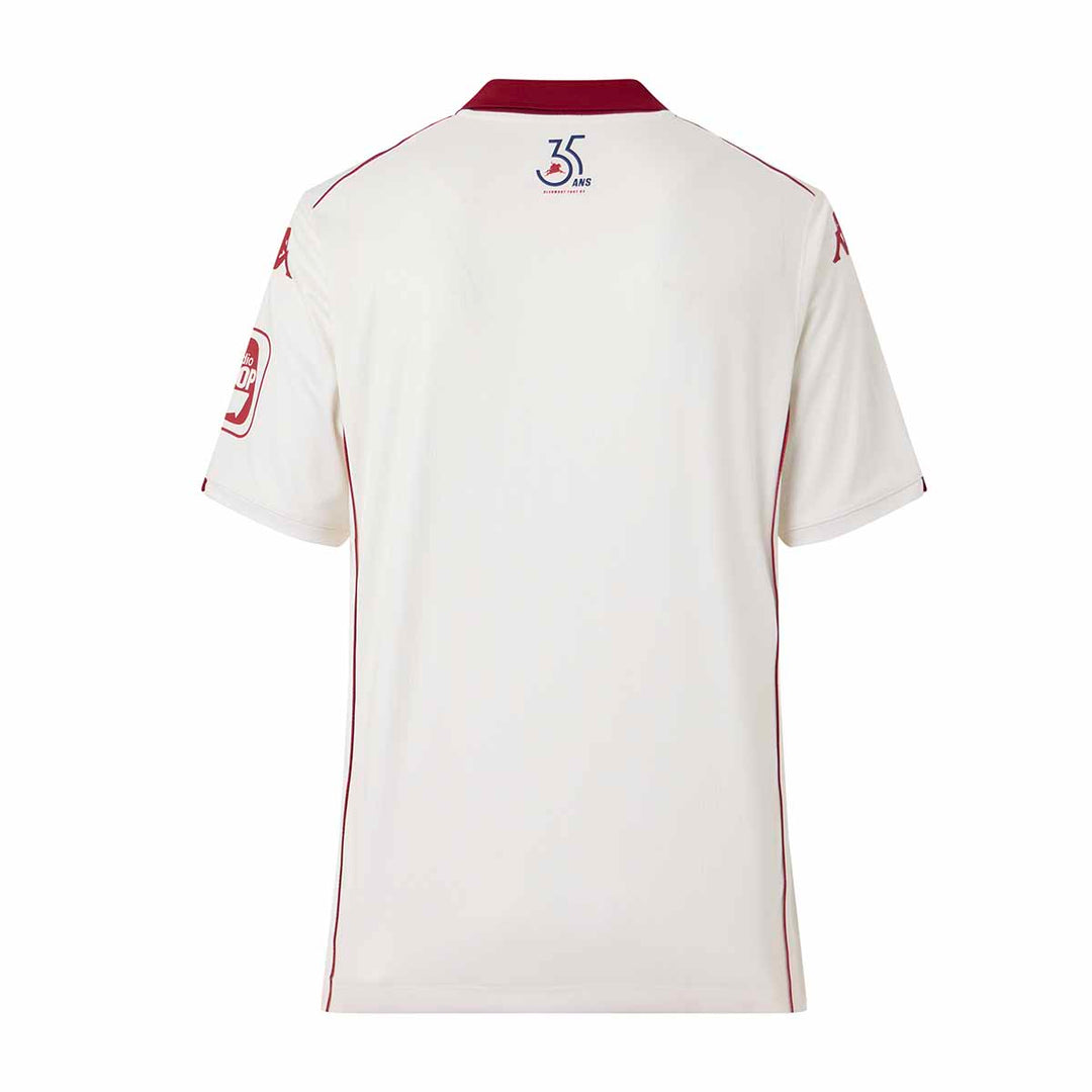 Maillot Kombat Away Clermont Foot 63 25/26 Blanc Homme main