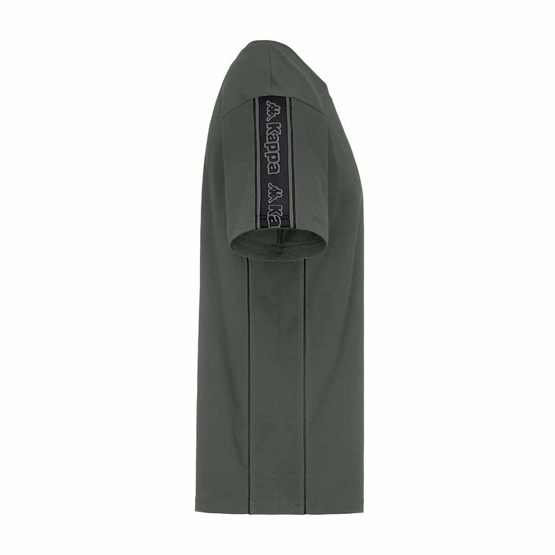 T-Shirt Tape Ieeder Vert Homme main