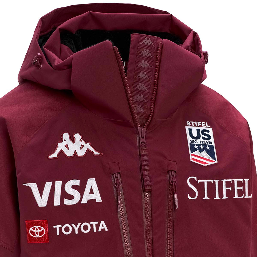 Manteau 6Cento 602C US Ski Team Rouge Homme main