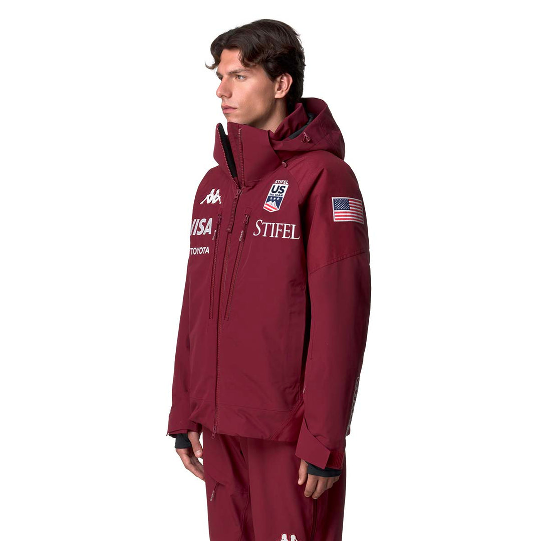 Manteau 6Cento 602C US Ski Team Rouge Homme main