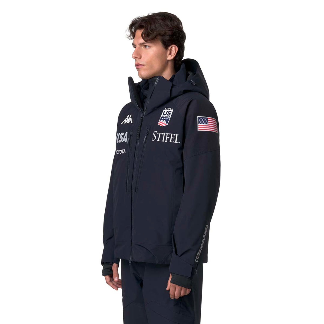 Manteau 6Cento 602C US Ski Team Bleu Homme main