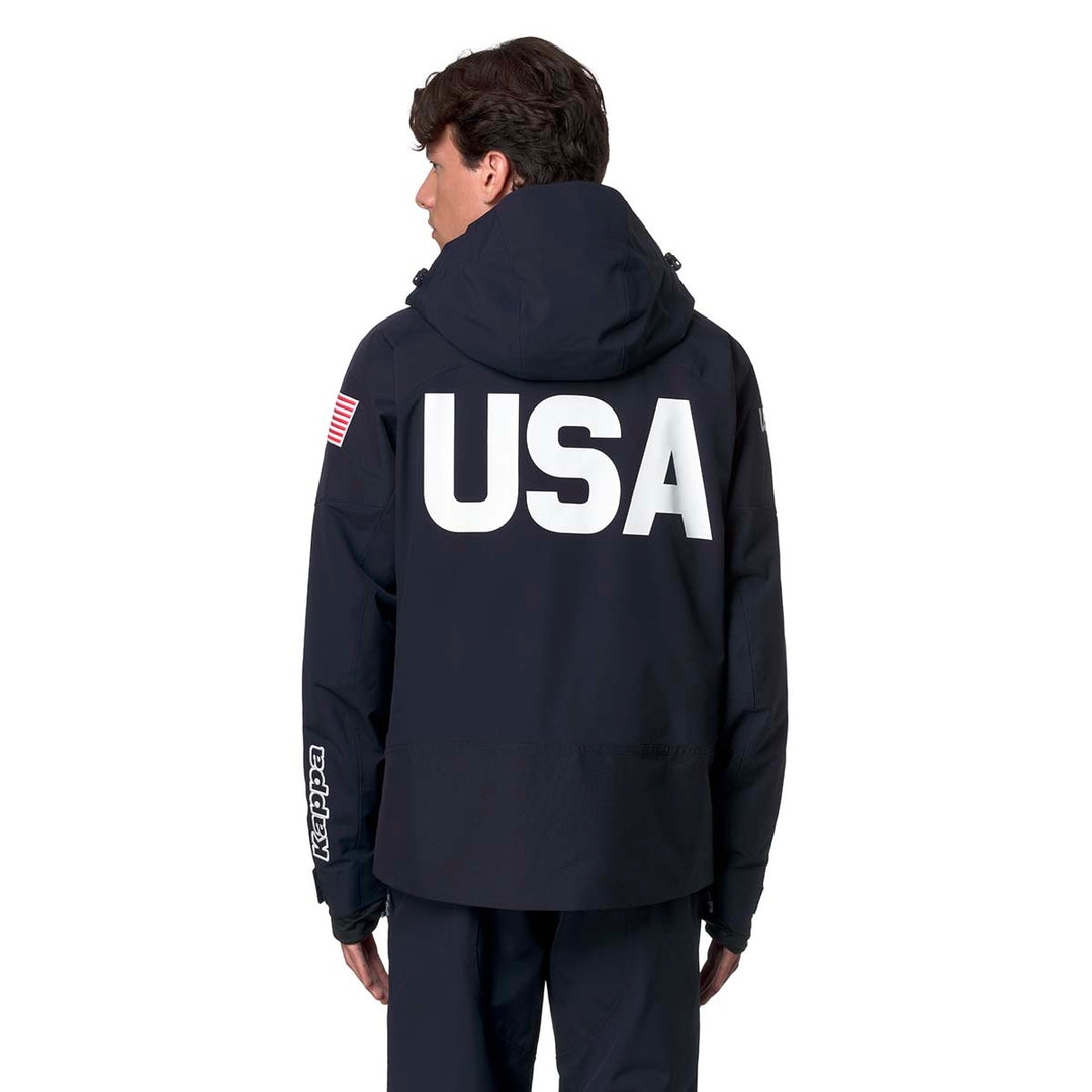 Manteau 6Cento 602C US Ski Team Bleu Homme main