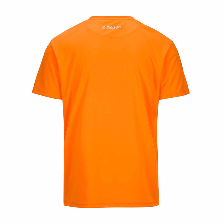 T-Shirt Logo Fabio Orange Homme 3