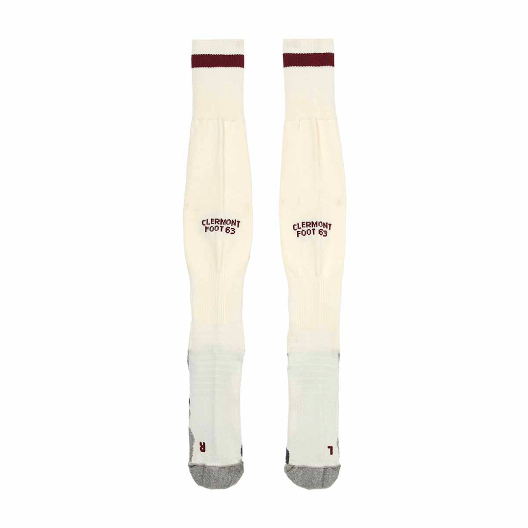 Chaussettes Kombat Spark Pro Away Clermont Foot 63 25/26 Blanc main