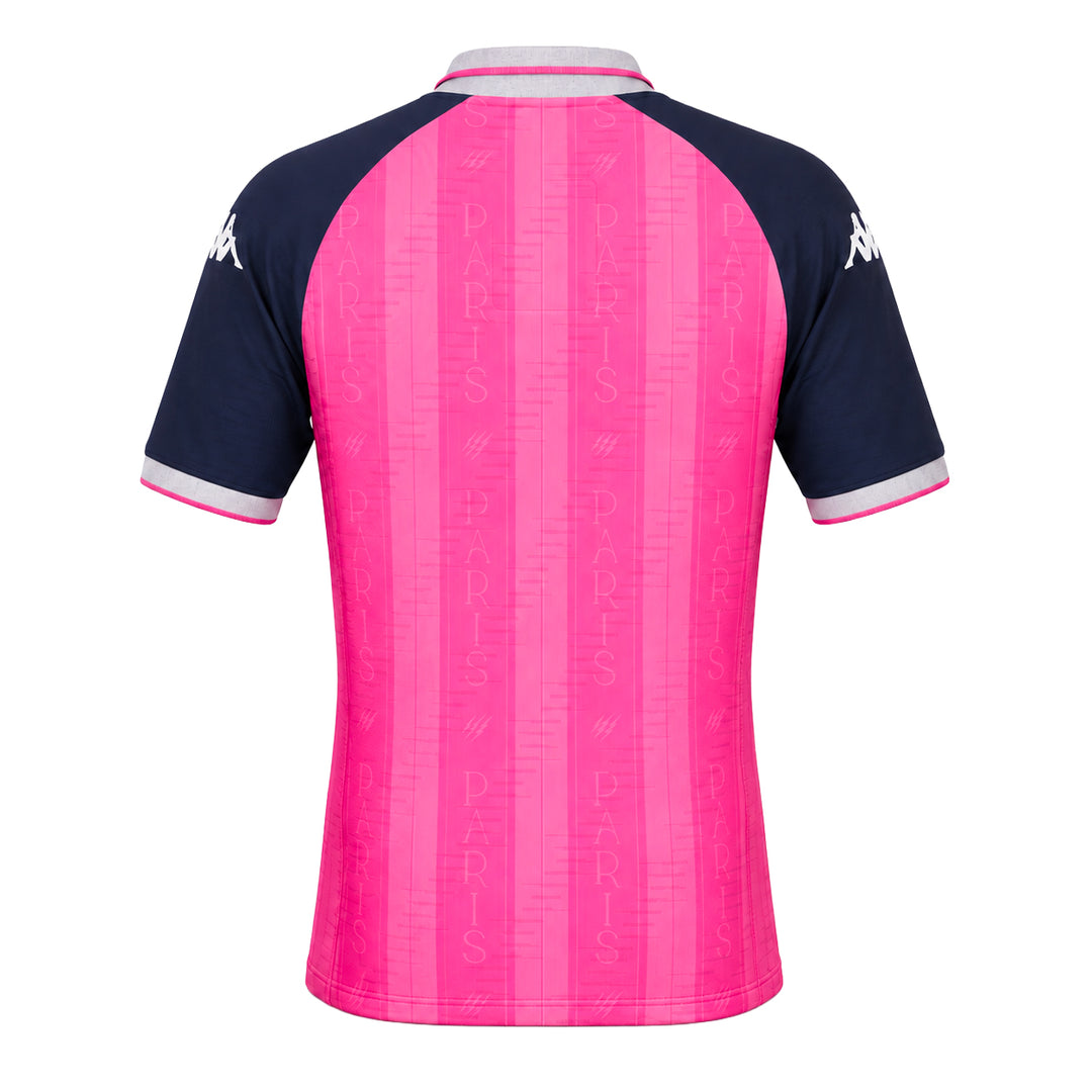 Maillot Kombat Pro Home Stade Français Paris 26/27 Rose Homme main