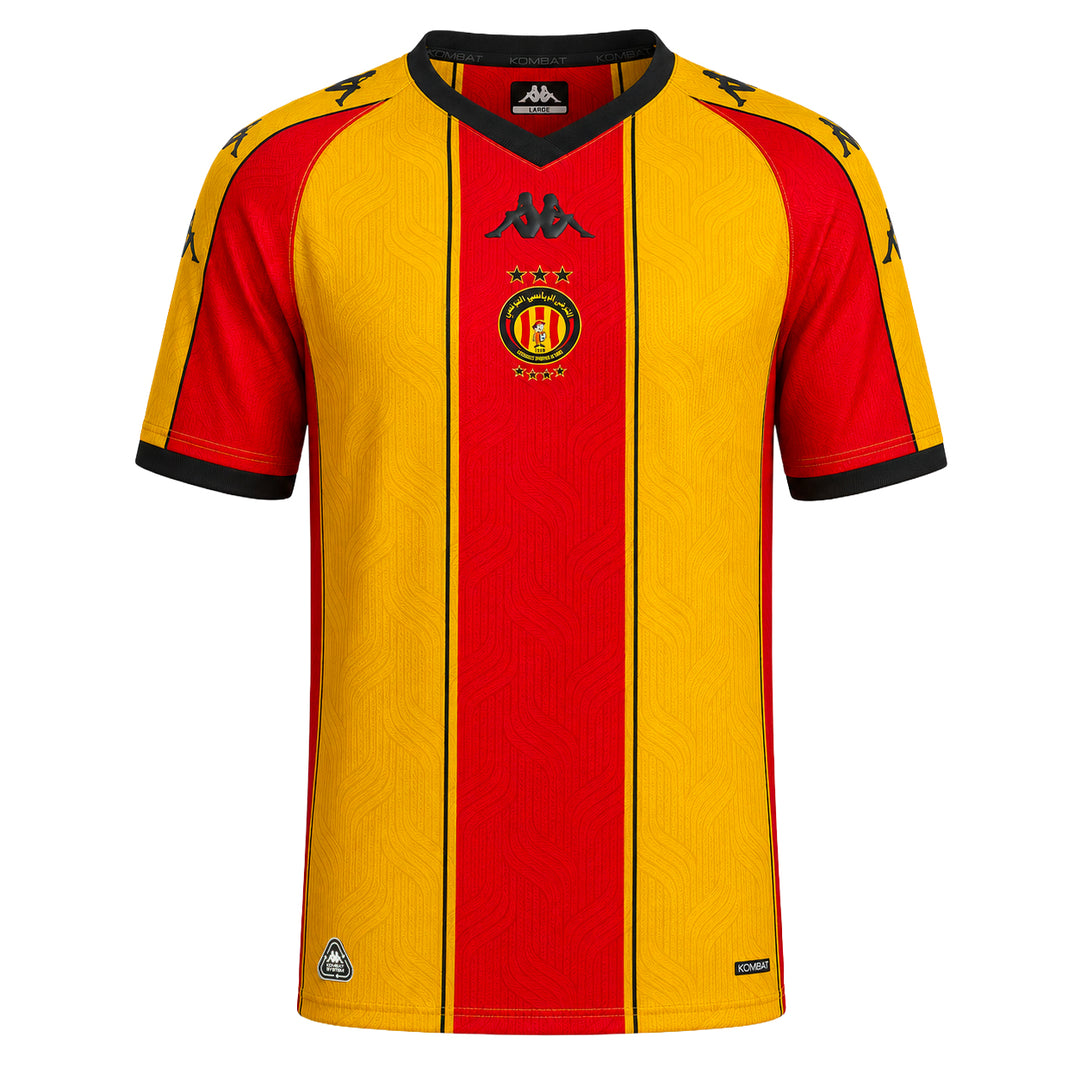 Maillot Kombat Pro Home Espérance Tunis 26/27 Rouge Enfant main