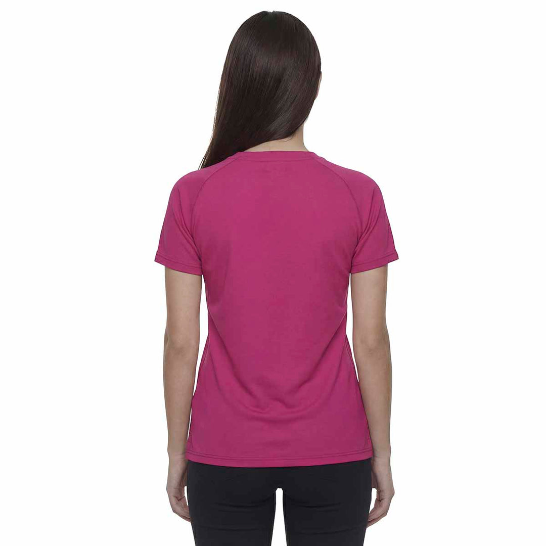 T-Shirt Ifad Fuchsia Femme main