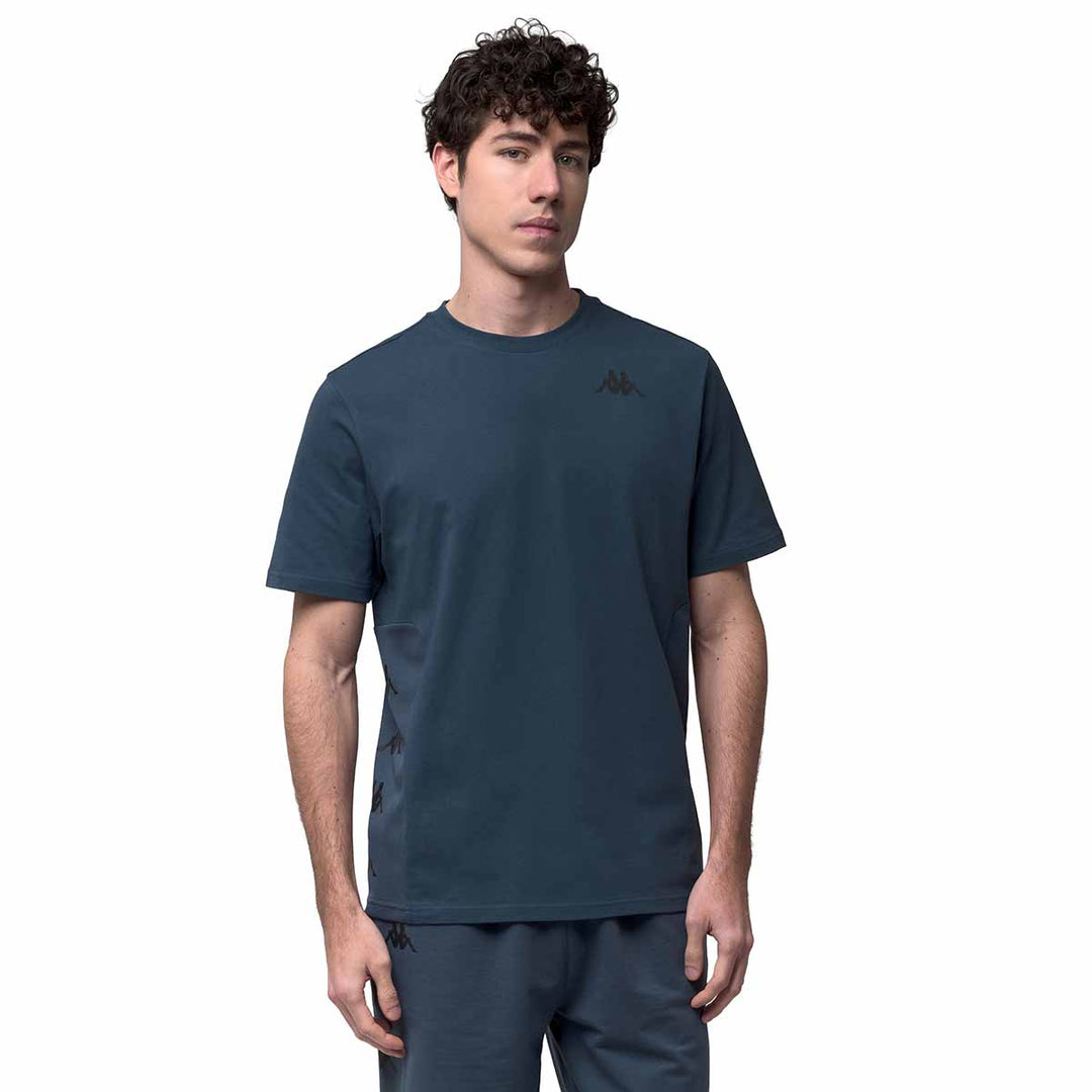 T-Shirt Irateko Bleu Homme main