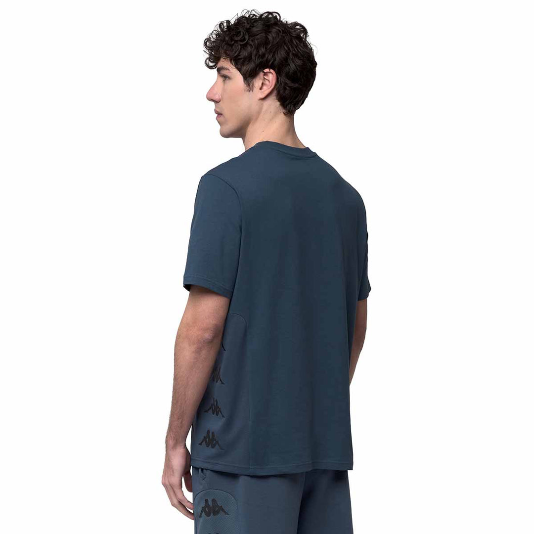 T-Shirt Irateko Bleu Homme main