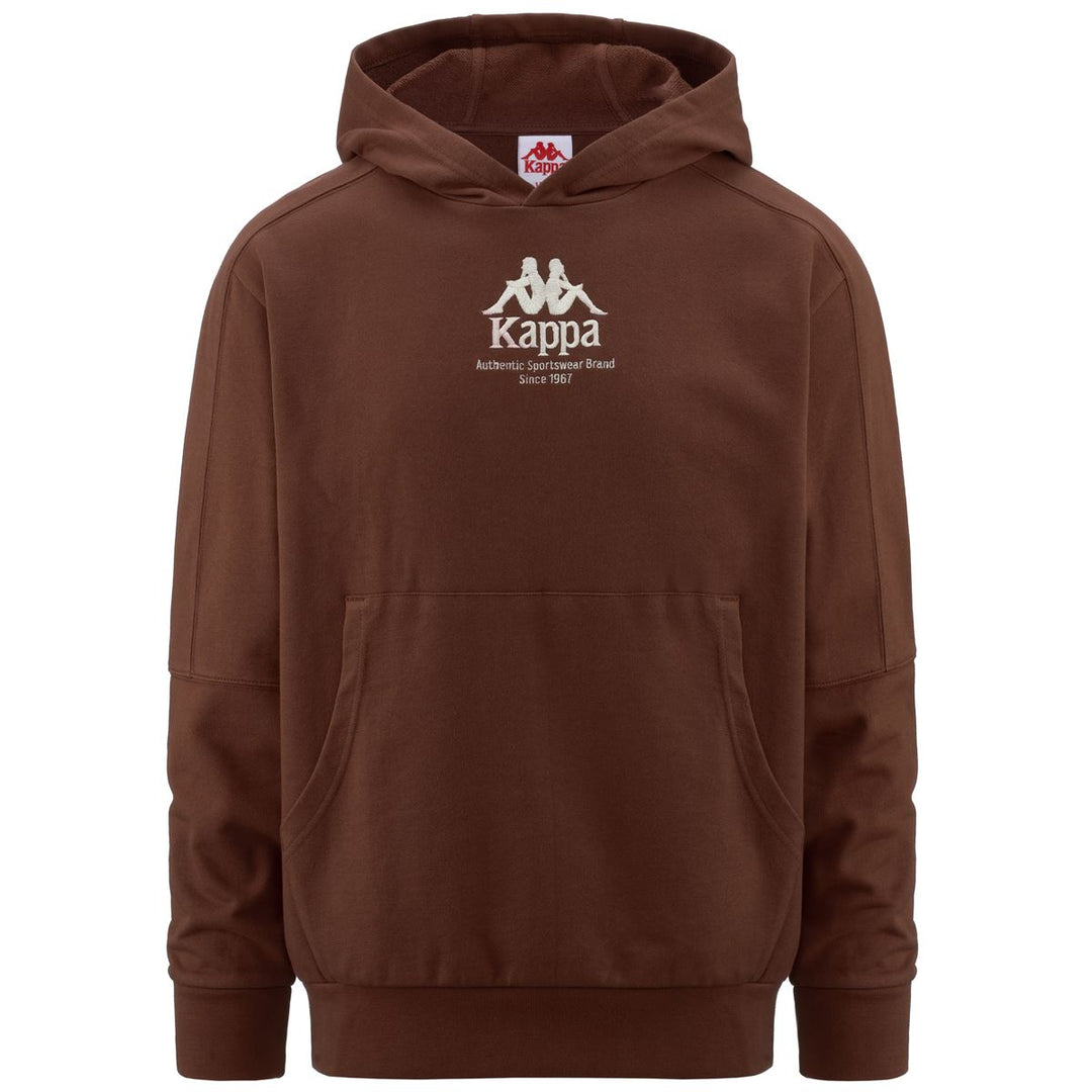 Kappa Hoodie Giano Authentic Marron