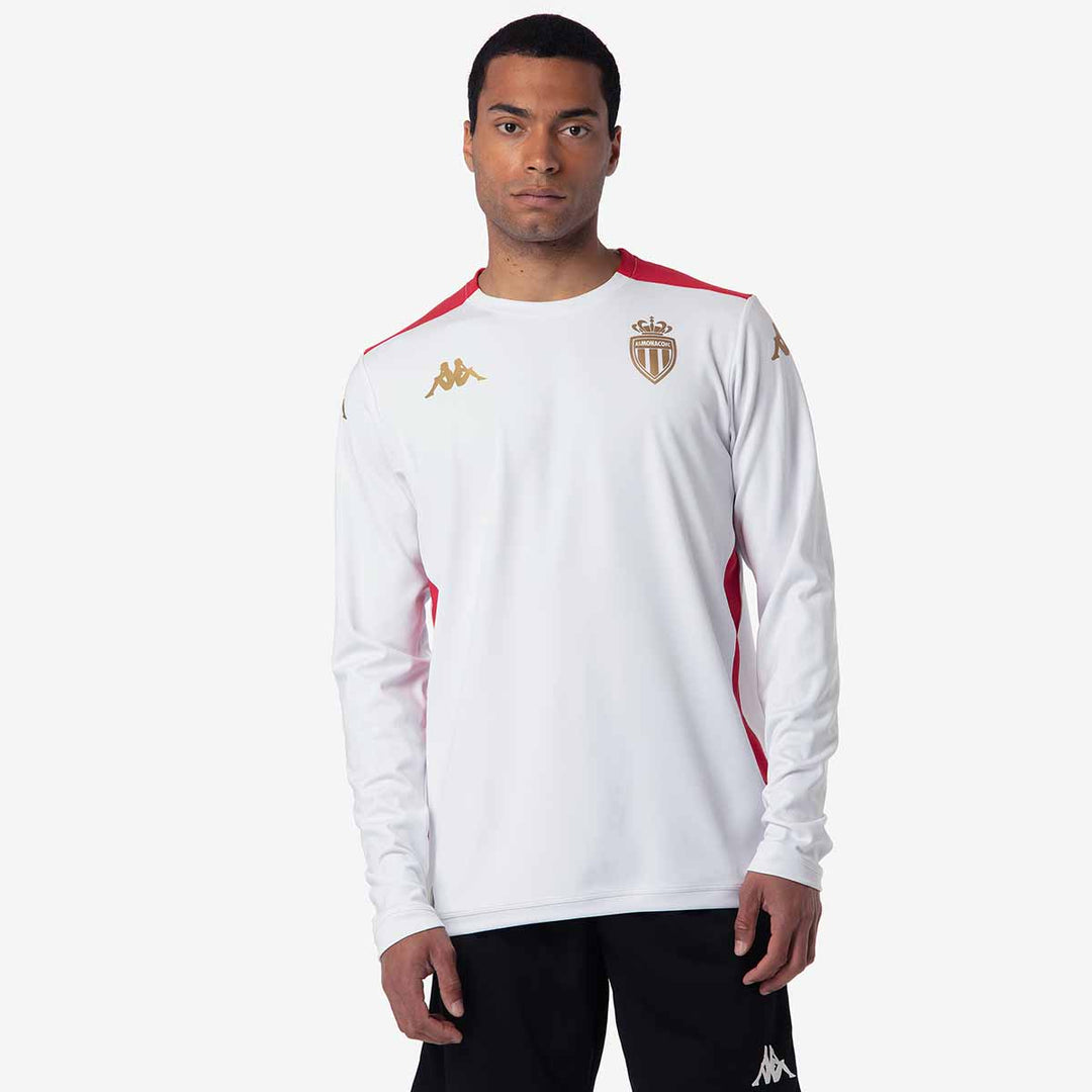 Sweatshirt Aldren Pro 8 AS Monaco 24/25 Blanc Homme