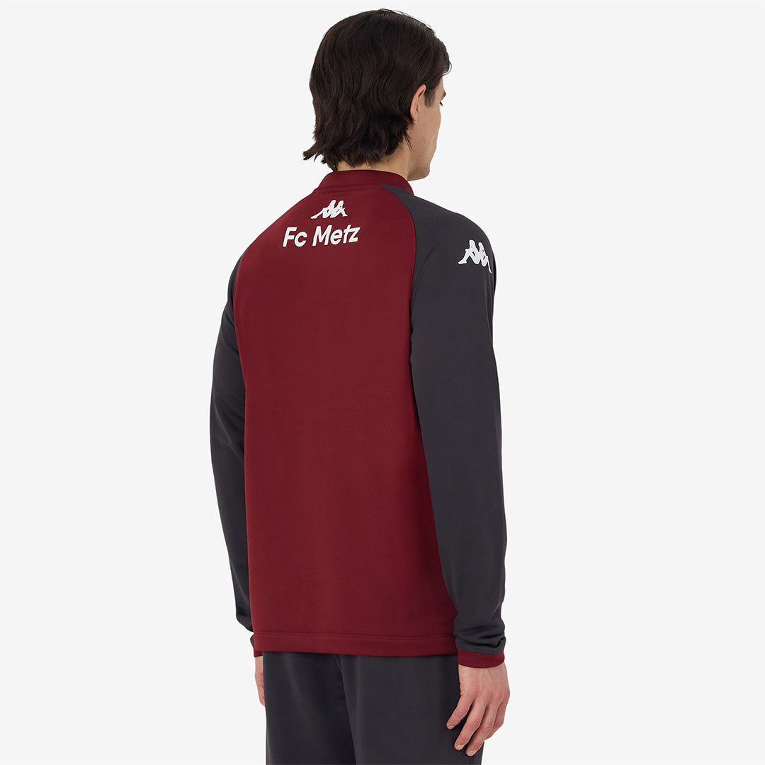 Sweatshirt Muzira Pro FC Metz 25/26 Grenat Homme main