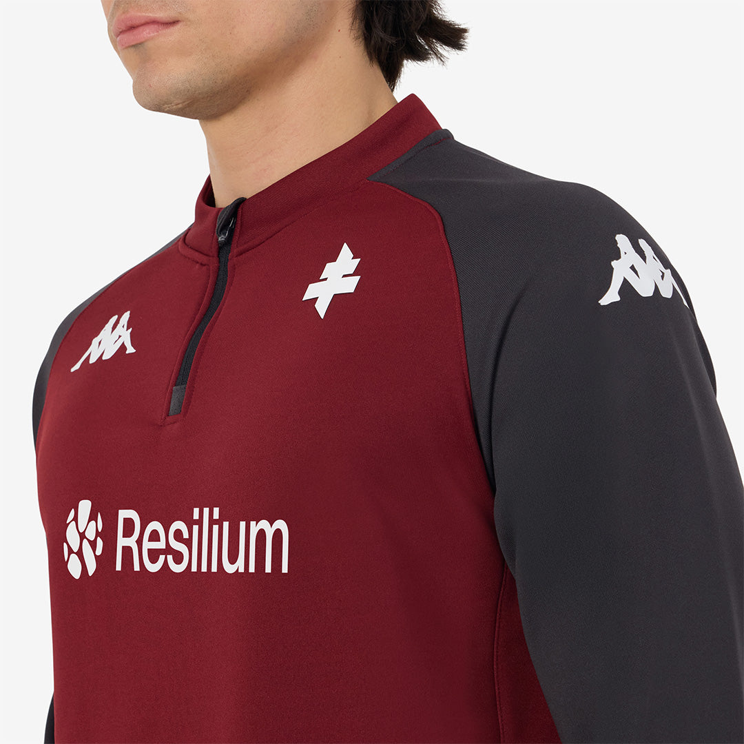 Sweatshirt Muzira Pro FC Metz 25/26 Grenat Homme main