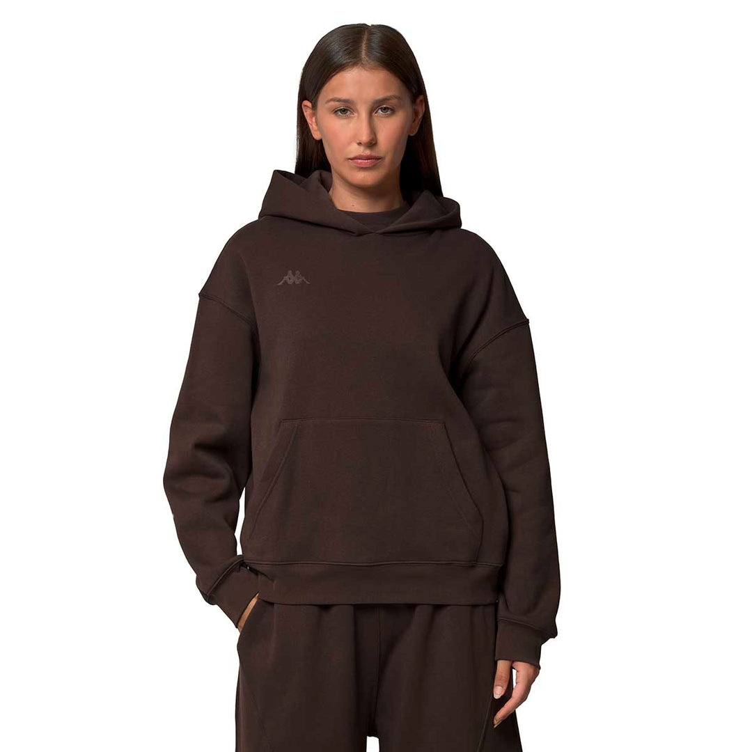 Hoodie Inova Marron Femme main