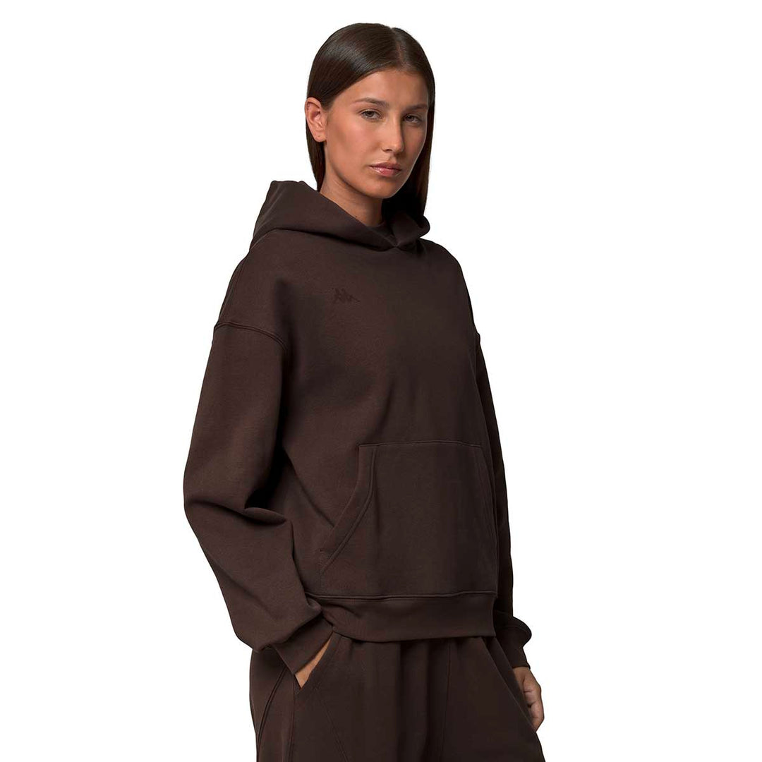 Hoodie Inova Marron Femme main