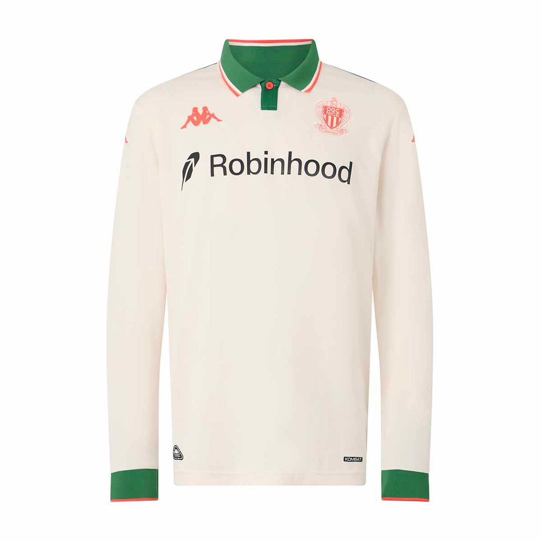 Maillot ML Kombat Away OGC Nice 25/26 Blanc Homme