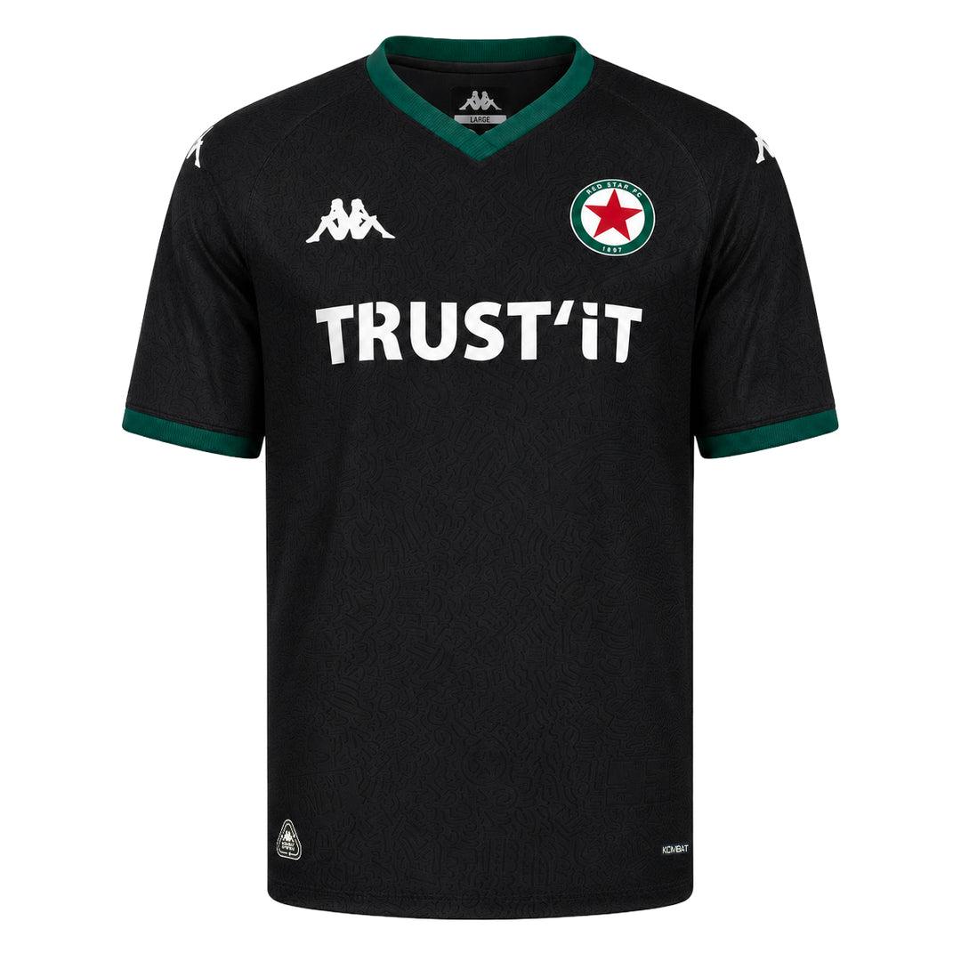 Maillot Kombat Away Red Star FC 26/27 Noir Enfant main