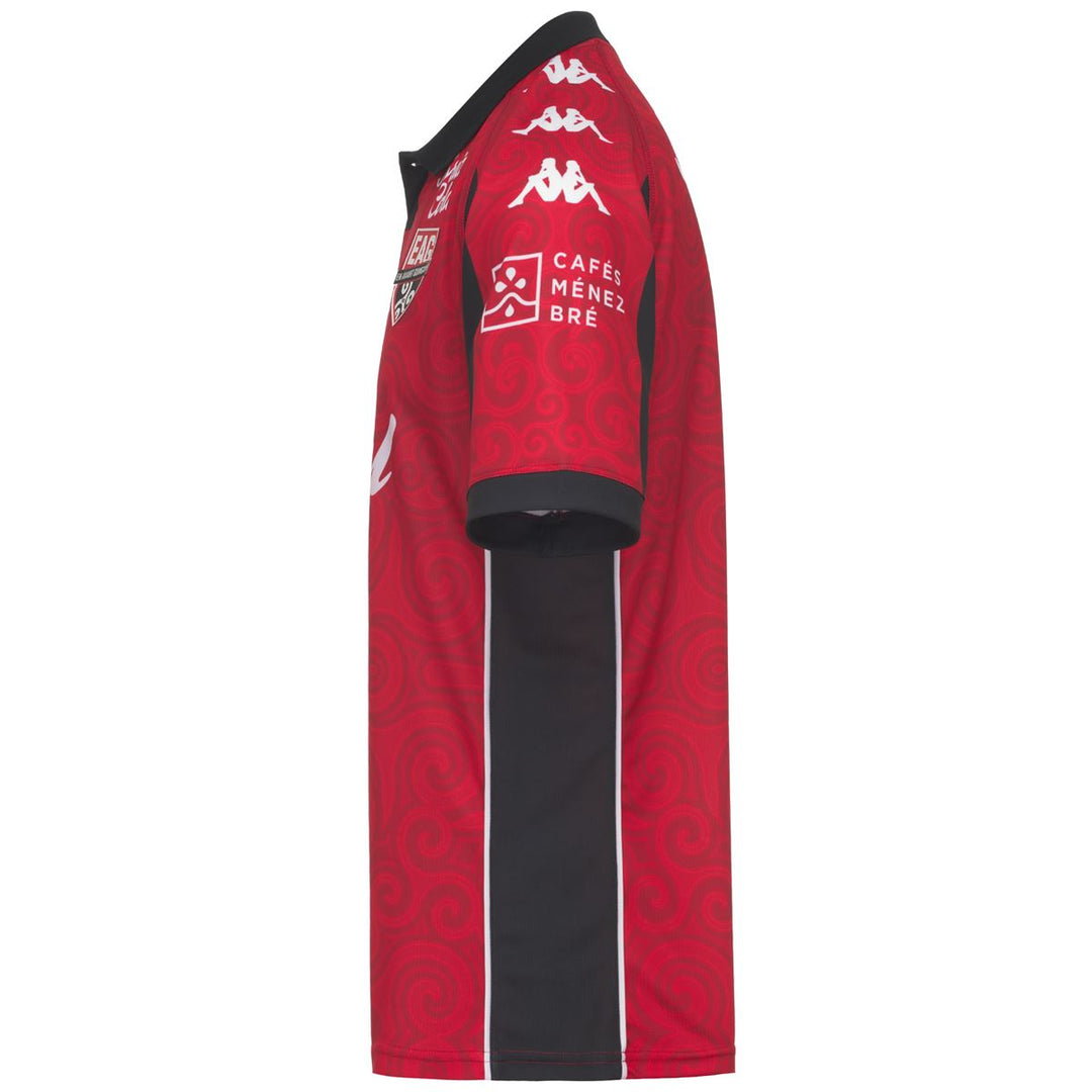 Maillot Meerolo Home EA Guingamp 26/27 Rouge Enfant main