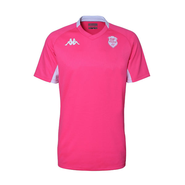 Maillots de rugby Homme, Maillot rose à rayures bicolores
