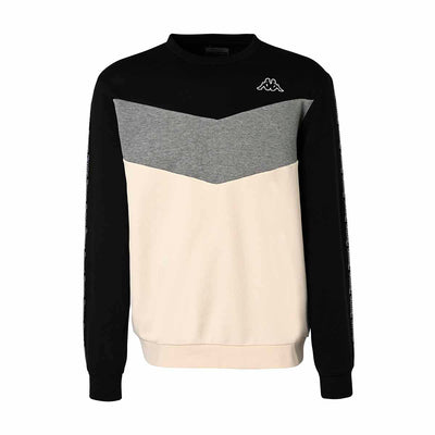 Sweatshirt Kappa Idisson Noir et Blanc Homme - face