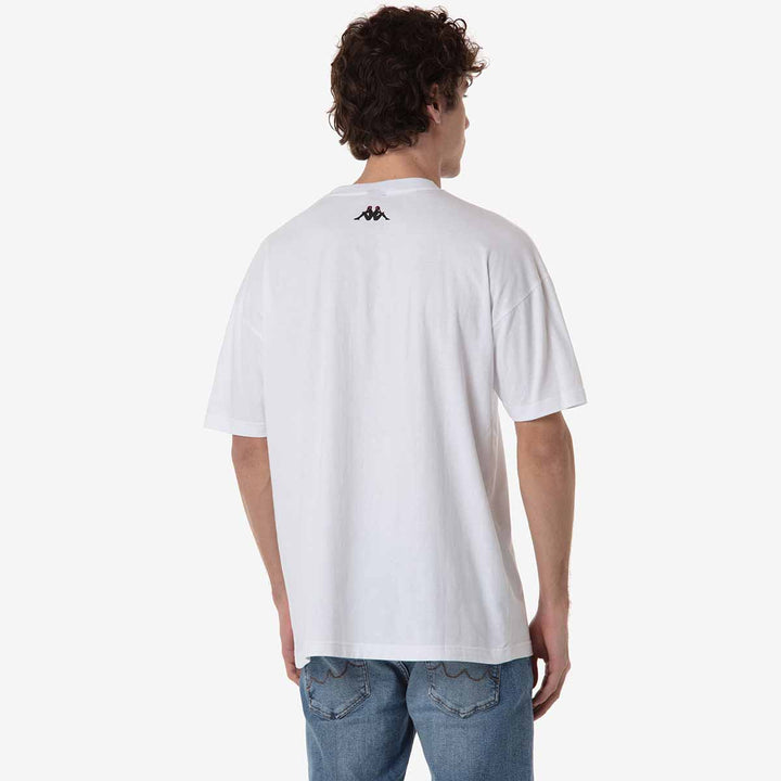 T-Shirt Main Kappa Futur Festival Blanc Homme