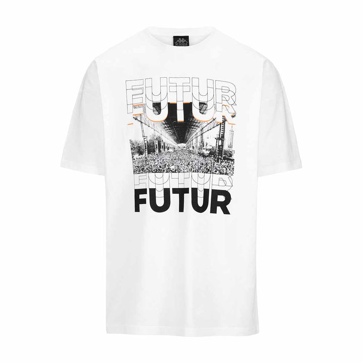 T-Shirt Main Kappa Futur Festival Blanc Homme