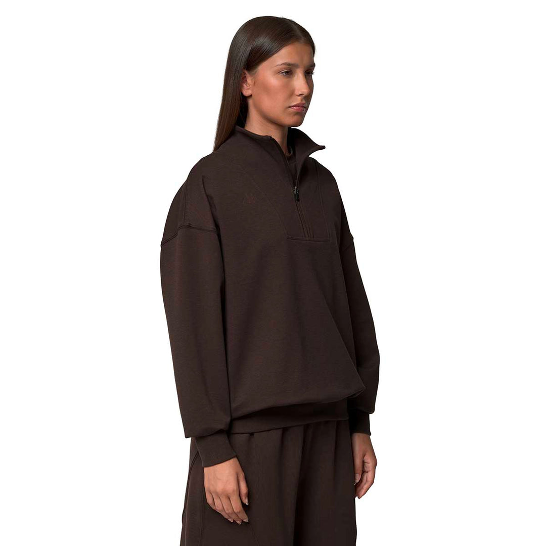 Sweatshirt Ileria Marron Femme main