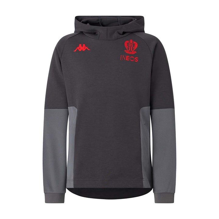 Hoodie Mequot OGC Nice 25/26 Gris Homme