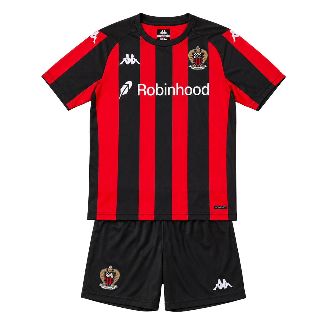 Ensemble Kit Home OGC Nice 26/27 Rouge Enfant main