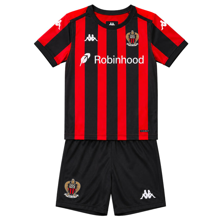Ensemble Baby Kit Home OGC Nice 26/27 Rouge Bébé 1