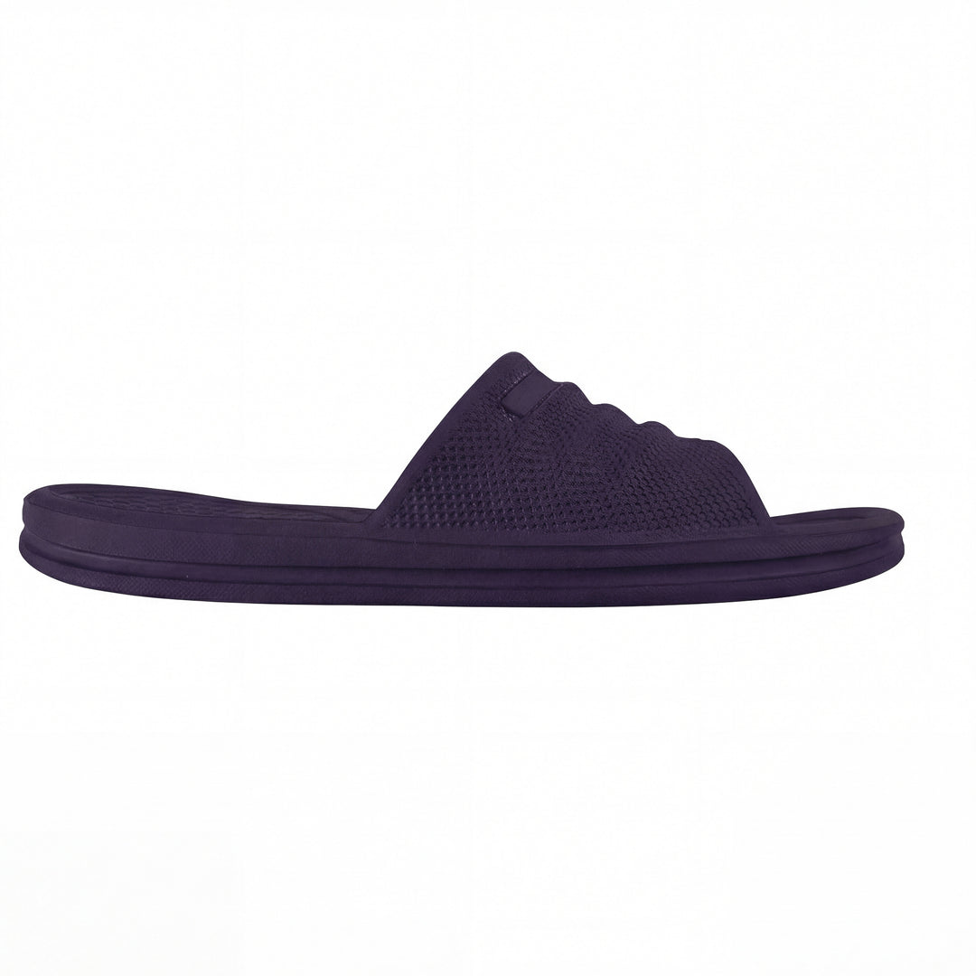 Claquettes Rint Violet Homme main